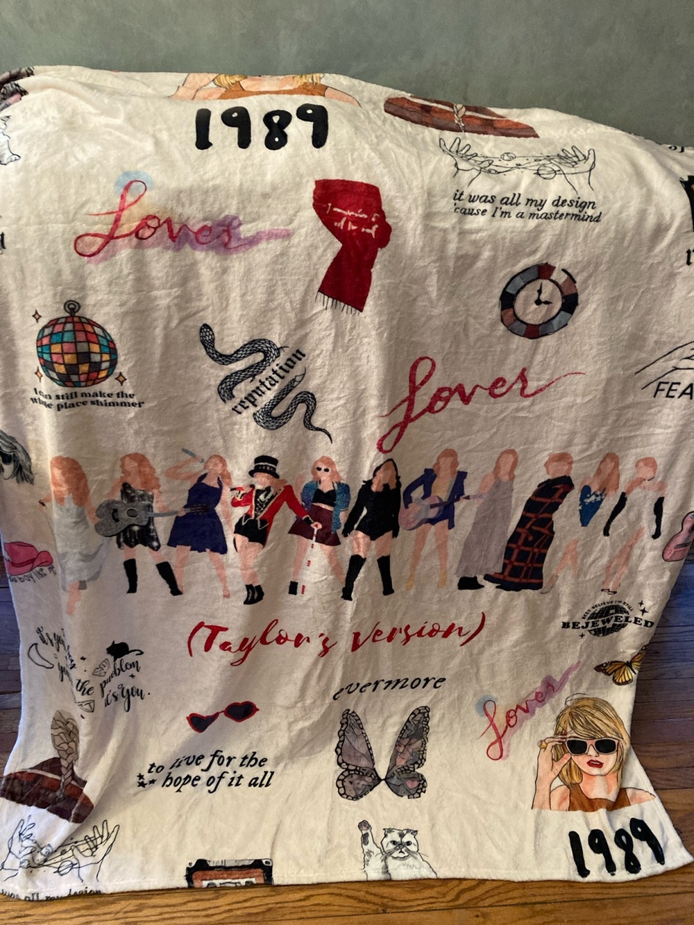 Taylor Swift Eras Themed Graphic Throw Blanket